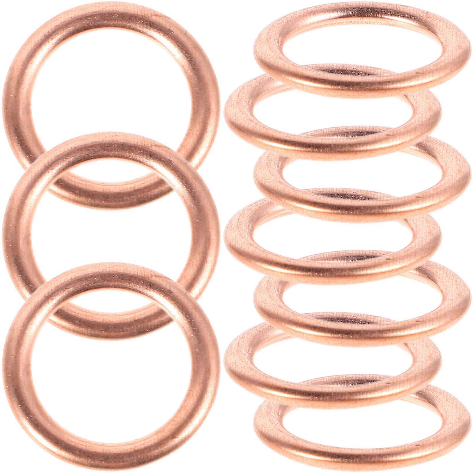 100pcs Copper Oil Drain Plug Gasket Washer Seals Precision Flat Leak Resistant Automotive Engine Motorcycle Washer Kit