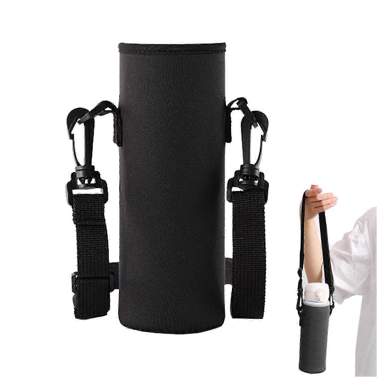 Water Bottle Sleeve with Adjustable Shoulder Strap, Insulated Neoprene Holder