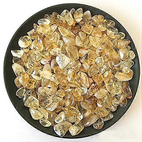 Natural Citrine Yellow Quartz Crystal Stones 50g, Polished Gravel for Aquarium Decoration, Size 9-12mm