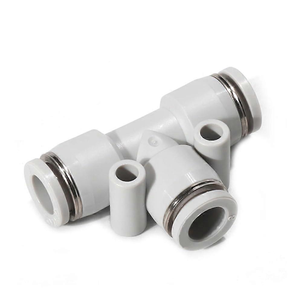 PE PEG T-Type Three-Way Pneumatic Quick Connector 4-14mm Diameter for Tracheal Hose Plug-in (Model PEG8-6)