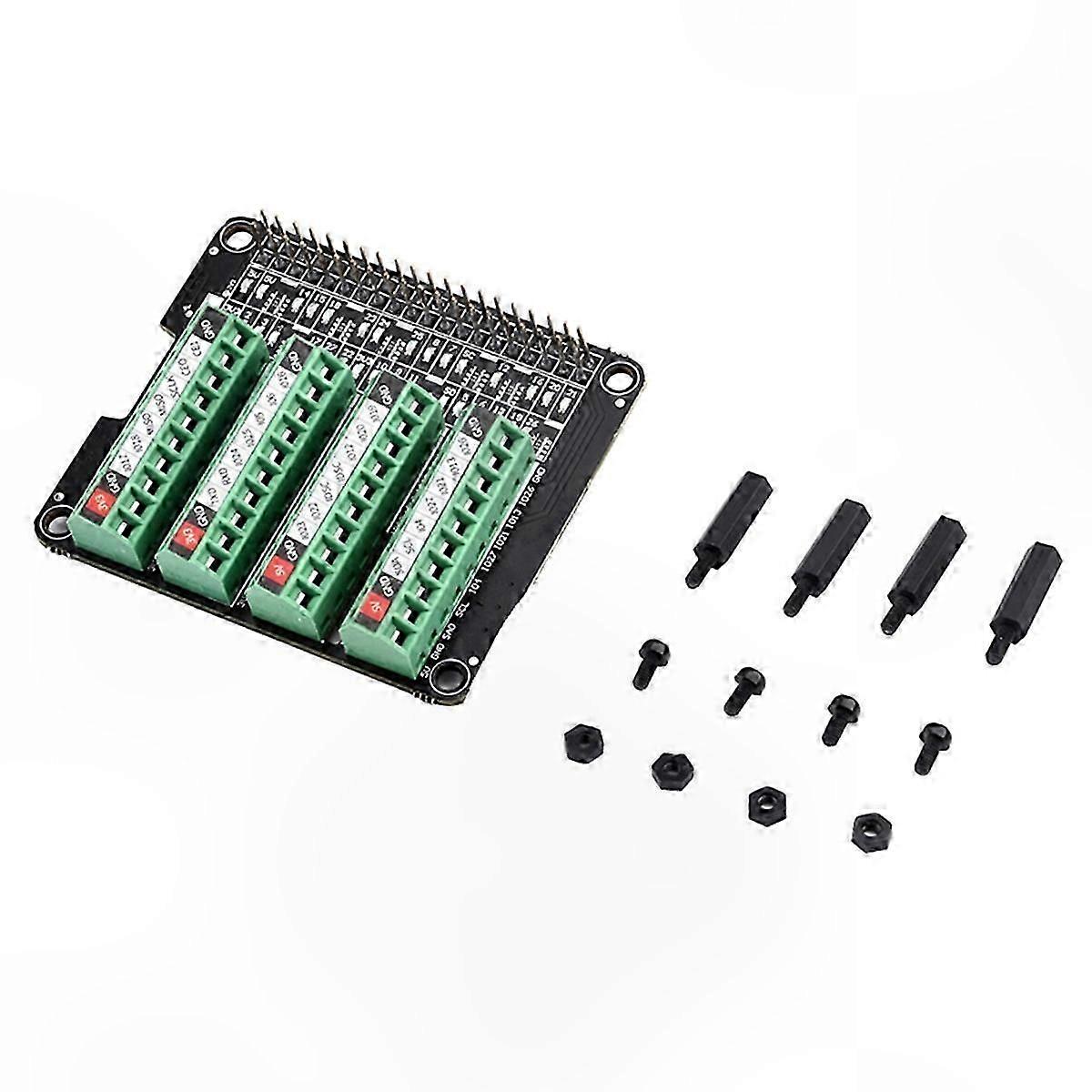 Compact GPIO Status LED and Terminal Block Breakout Module for Raspberry Pi