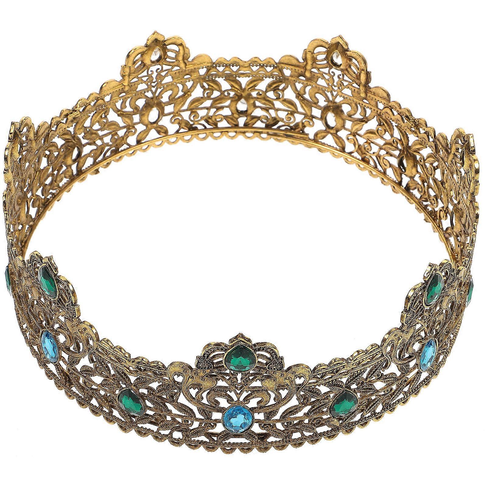 Kultainen strassi kruunukoriste miehille ja naisille, jotka osallistuvat Halloweeniin ja syntymäpäiväjuhliin 1 pakkaus