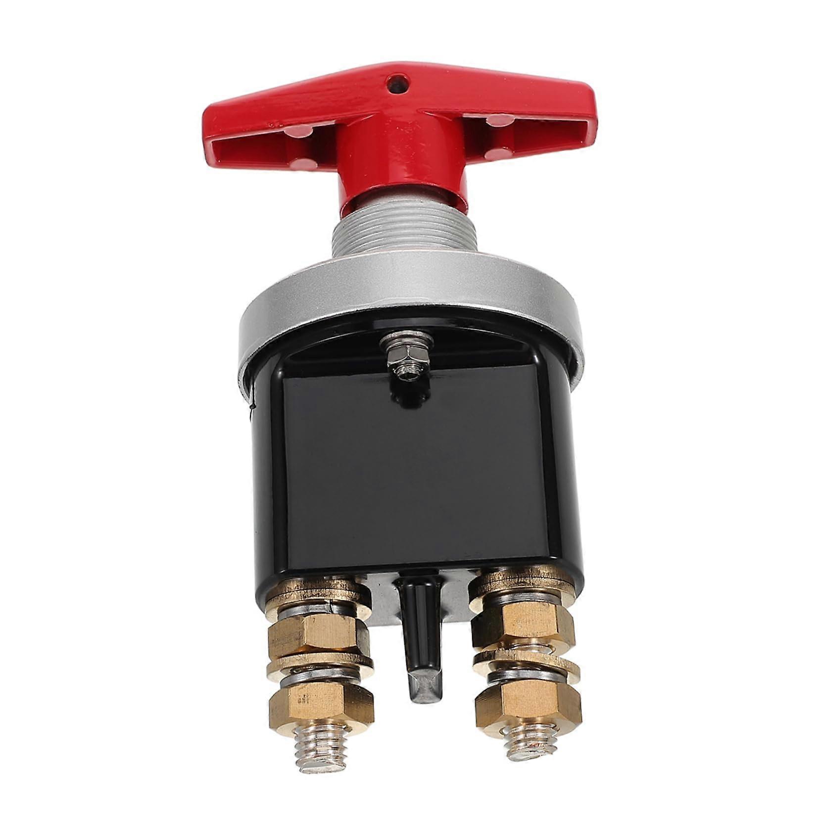 Battery Disconnect Switch with Locking Plate Heavy-Duty Main Power Switch for Car Truck Yacht Boat with Robust Safety Mechanism