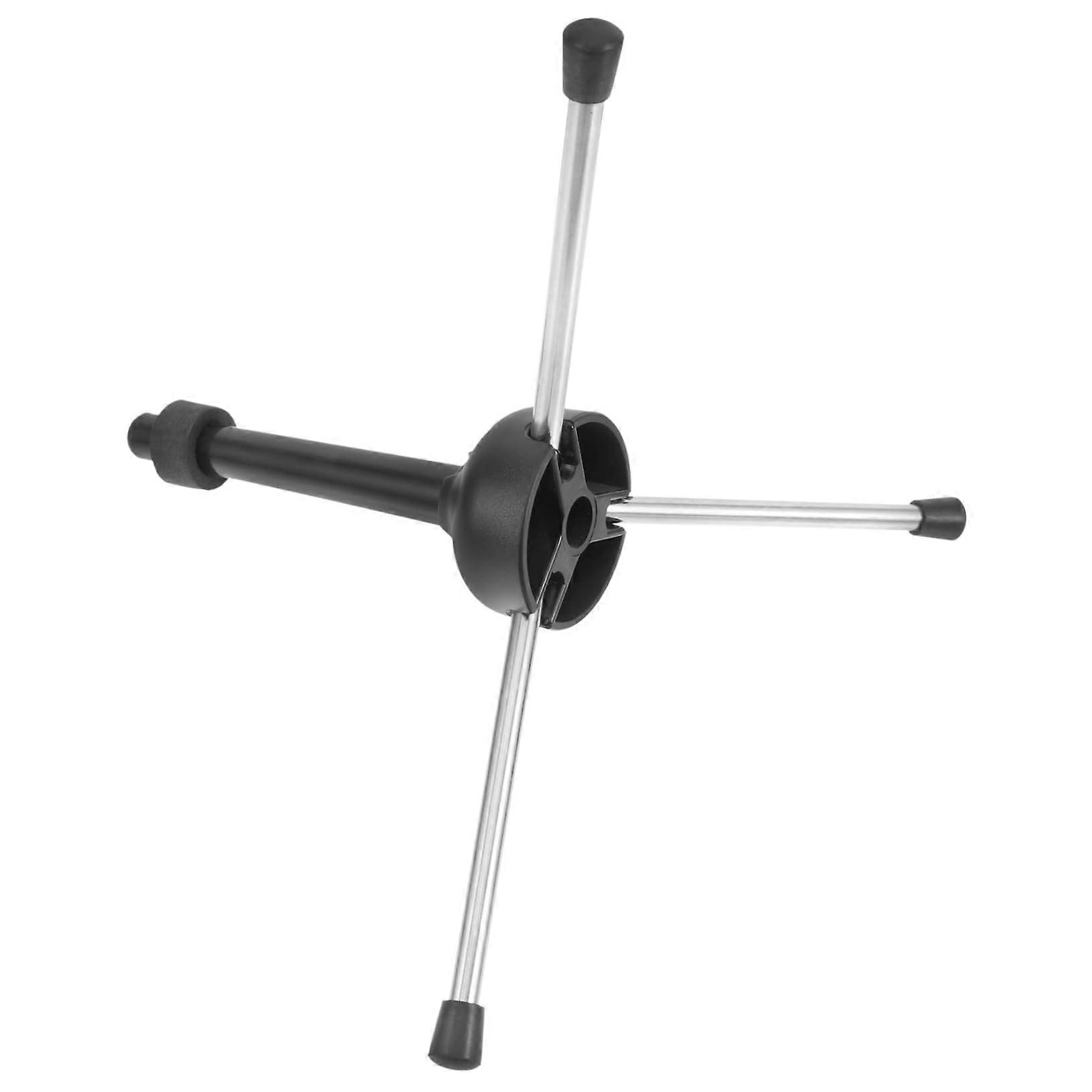 Flute Stand Adjustable Foldable for Clarinet Folding Holder Tripod ABS Black