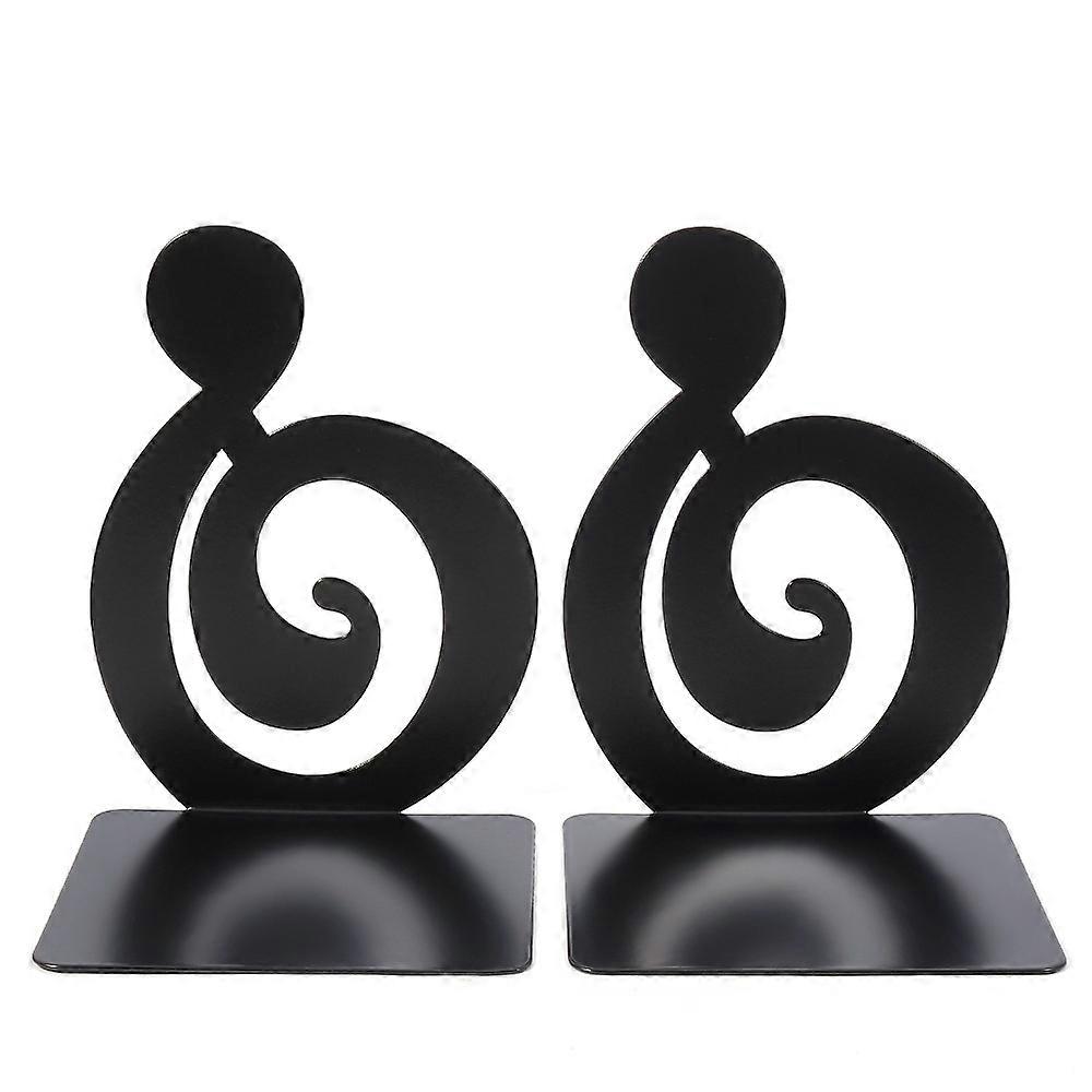 2 Pcs Creative Music Themed Bookends Solid Metal Bookends for Kids