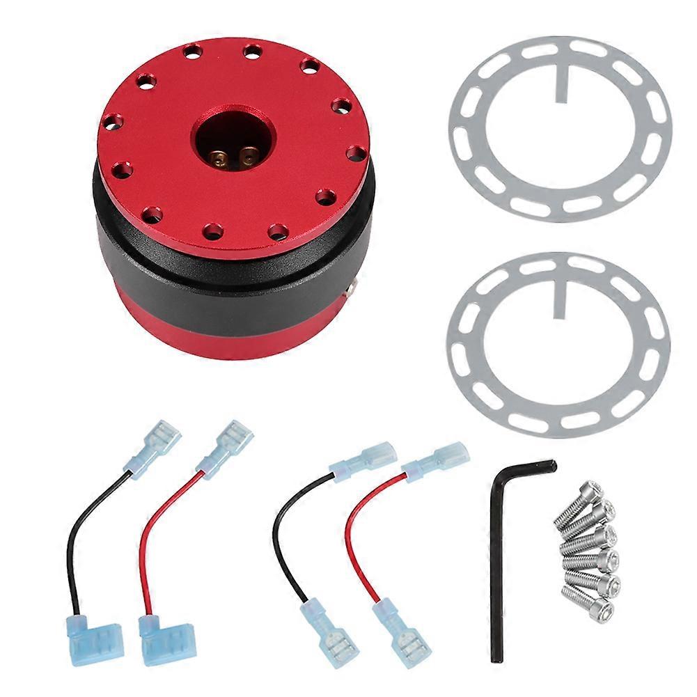 Quick Release Steering Wheel Adapter Kit Compatible with Universal Racing Car Black