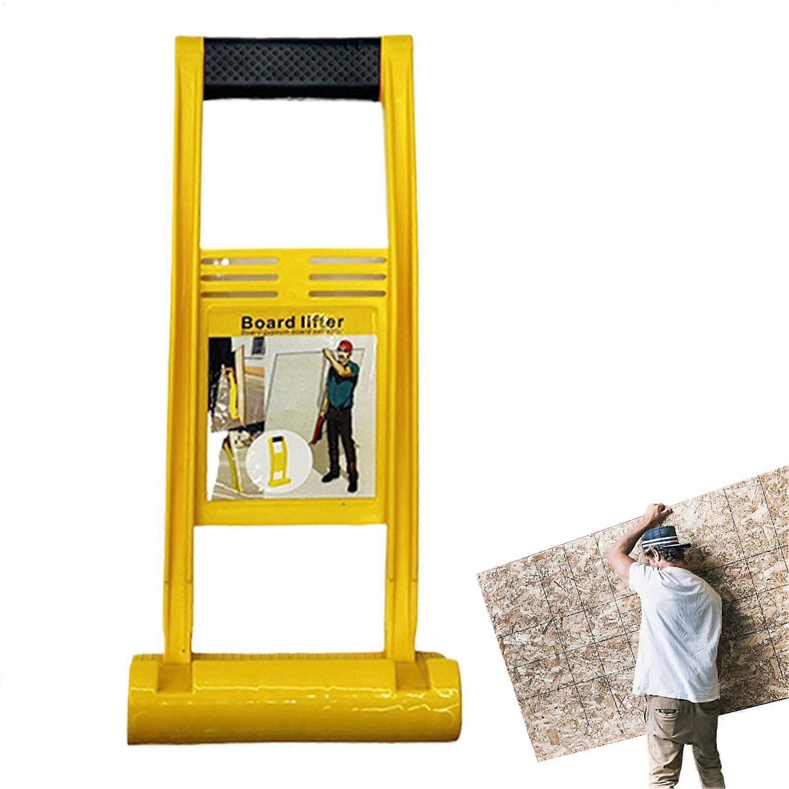 Manual Board Lifting Tools for Construction, Heavy-Duty Yellow Board Handling Equipment, Efficient Hand Tools for Large Boards