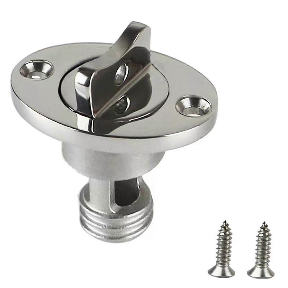 Stainless Steel Garboard Drain Plug Screw Type Transom Bung for Boat Replacement Accessories