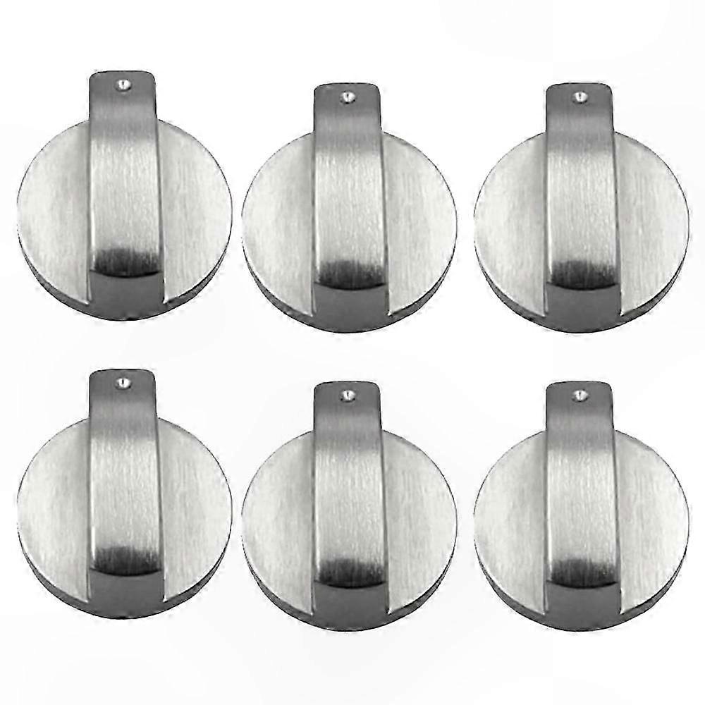 6Pcs Metal Cooker Knobs for Gas Stove and Oven Replacement Accessories