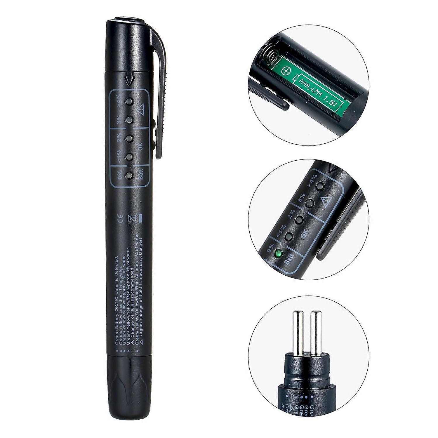 Brake Fluid Liquid Tester Pen Auto Brake Oil Moisture Analyzer with 5 LED Indicators for DOT3 DOT4 DOT5