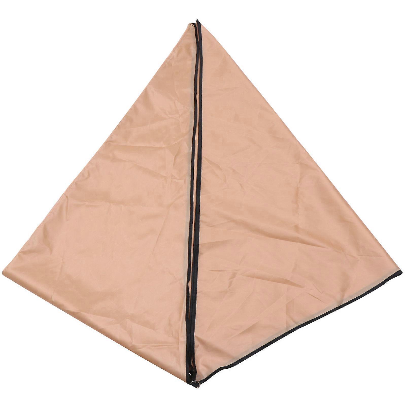 Uv Shade Net Sunblock Triangular Poultry House Khaki Oxford Cloth for Anti-Uv 1Pcs