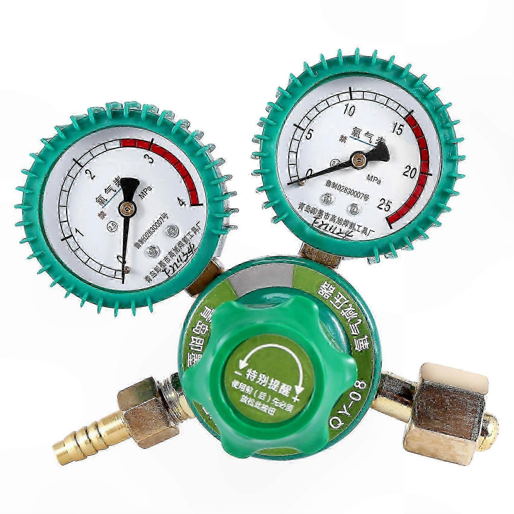 Oxygen Regulator with Double Gauge for Gas Pressure Reduction and Inhalation Use