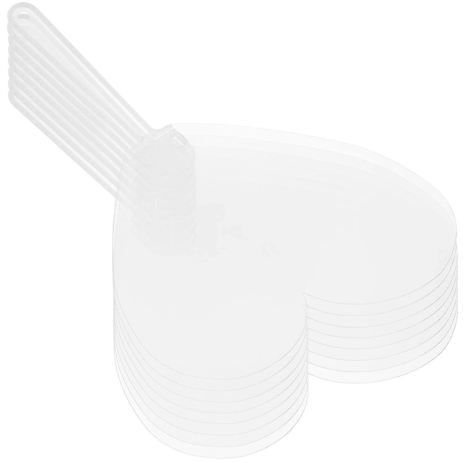 Transparent DIY Painting Fans 8pcs Creative Decorative Hand Fans for Summer Crafts & Unique Gifts