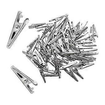 100 Pcs Clipes de Jacaré de Metal DIY Clipe Artesanal para Trabalho de Teste Elétrico SZRH A-DS