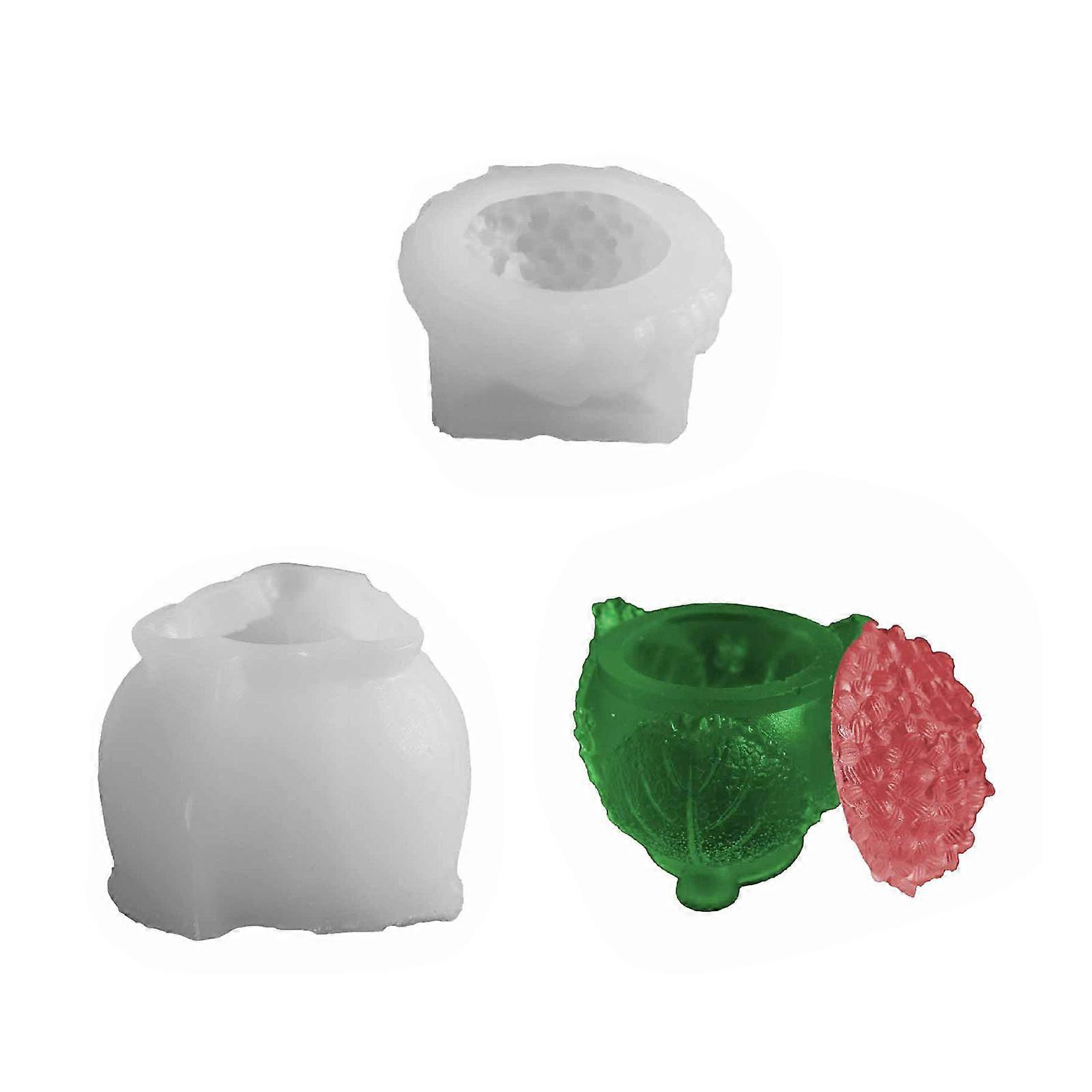 1 Set Reusable Small Flowerpot Silicone Mold For DIY Home Decoration Resin Casting Project And Crafting Activity Multicolor