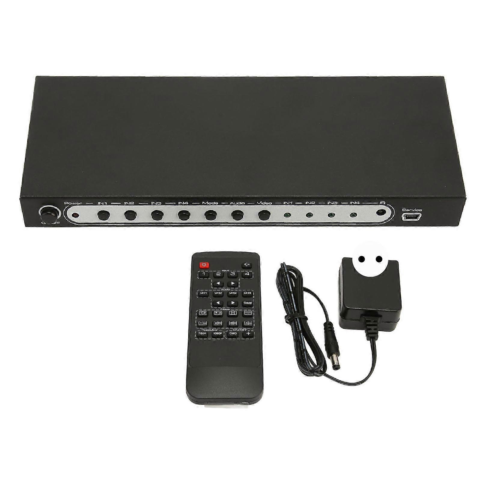 HD Multimedia Interface Quad Multi Viewer Switch 4x1, Full HD 1080P 60Hz, EU Plug