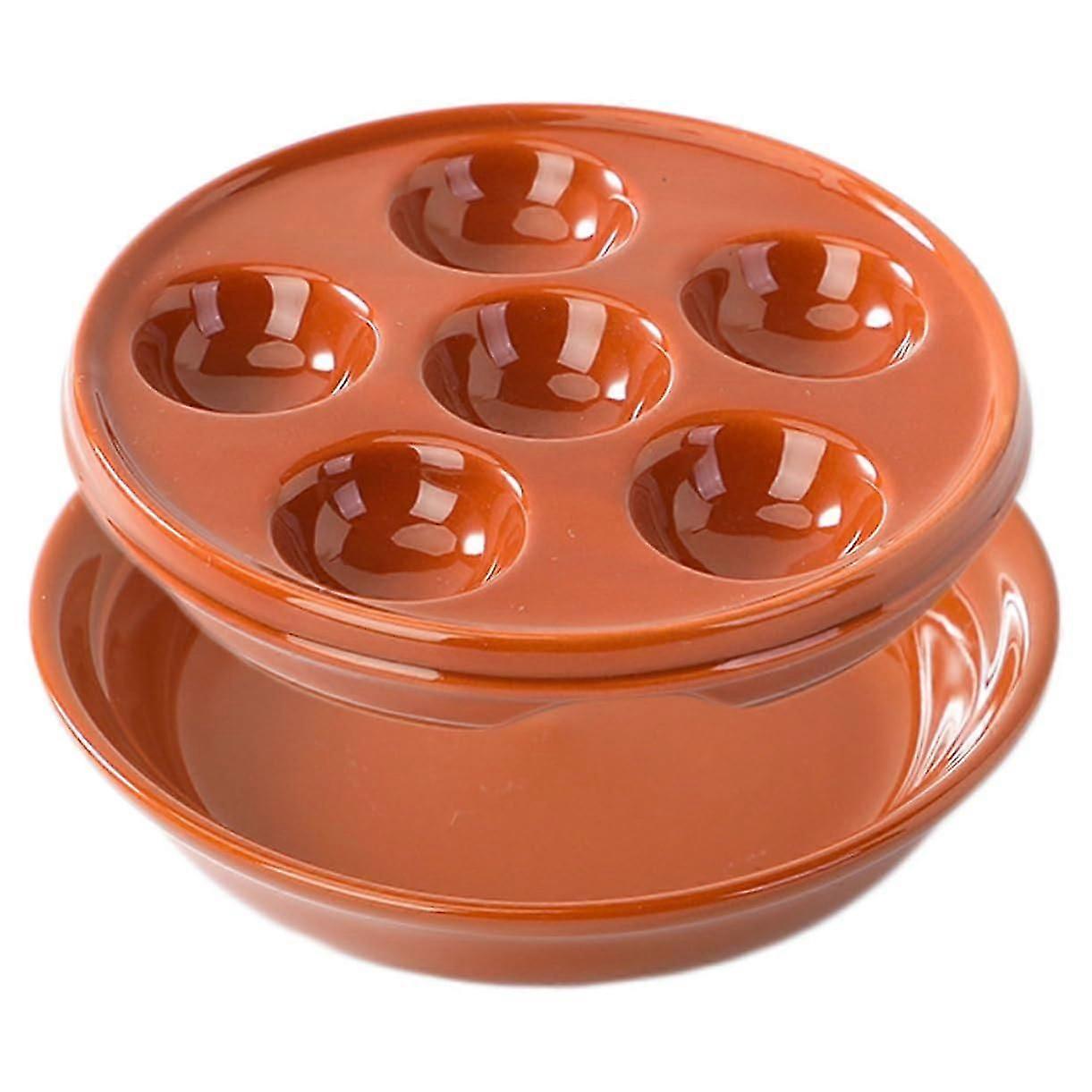Snail Plate Grill Accessories BBQ Snail Shape Appetizer Plate Ceramic Coffee