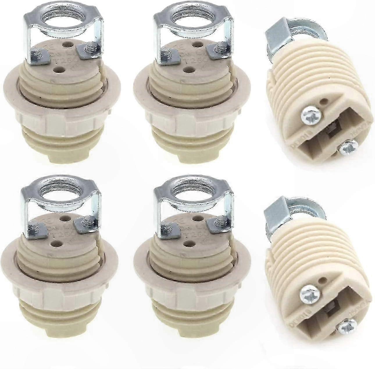 Ceramic G9 Lamp Holder with Bracket, Threaded Halogen Socket for Lighting Fixtures