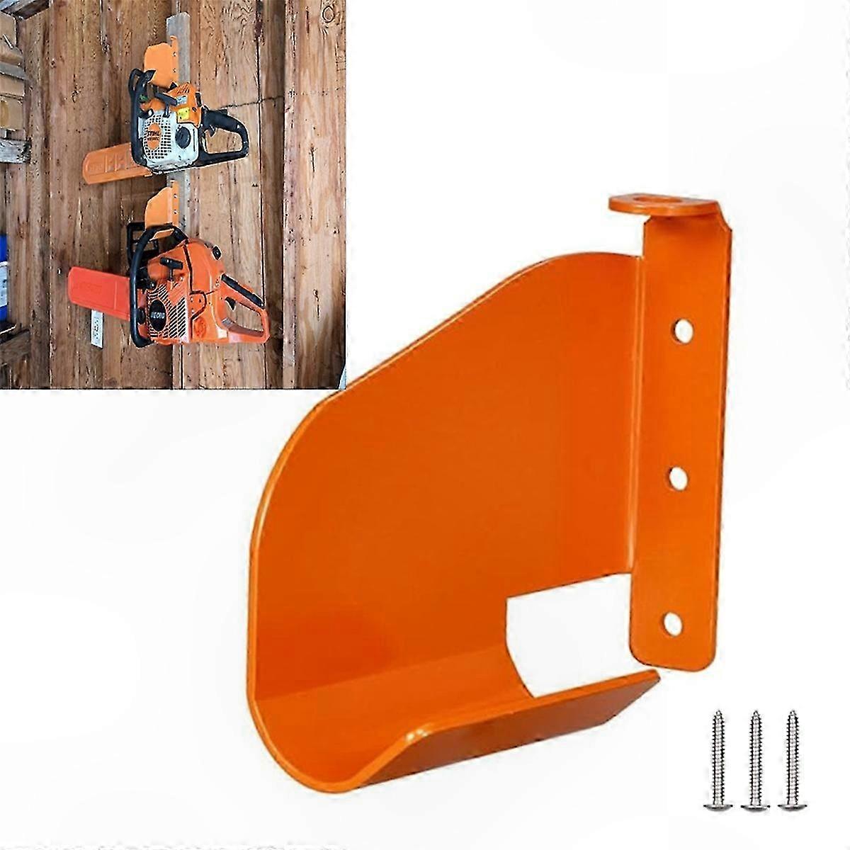 Durable Steel Chainsaw Hanger - Powder-Coated Wall Mount for Safe and Secure Storage Solution