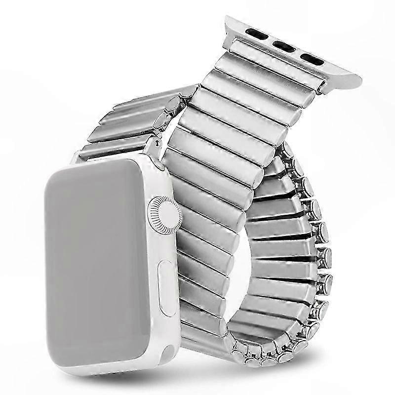 Stainless Steel Elastic Strap for Watch Series 10, Stretch Spring Flex Radial Band Type A