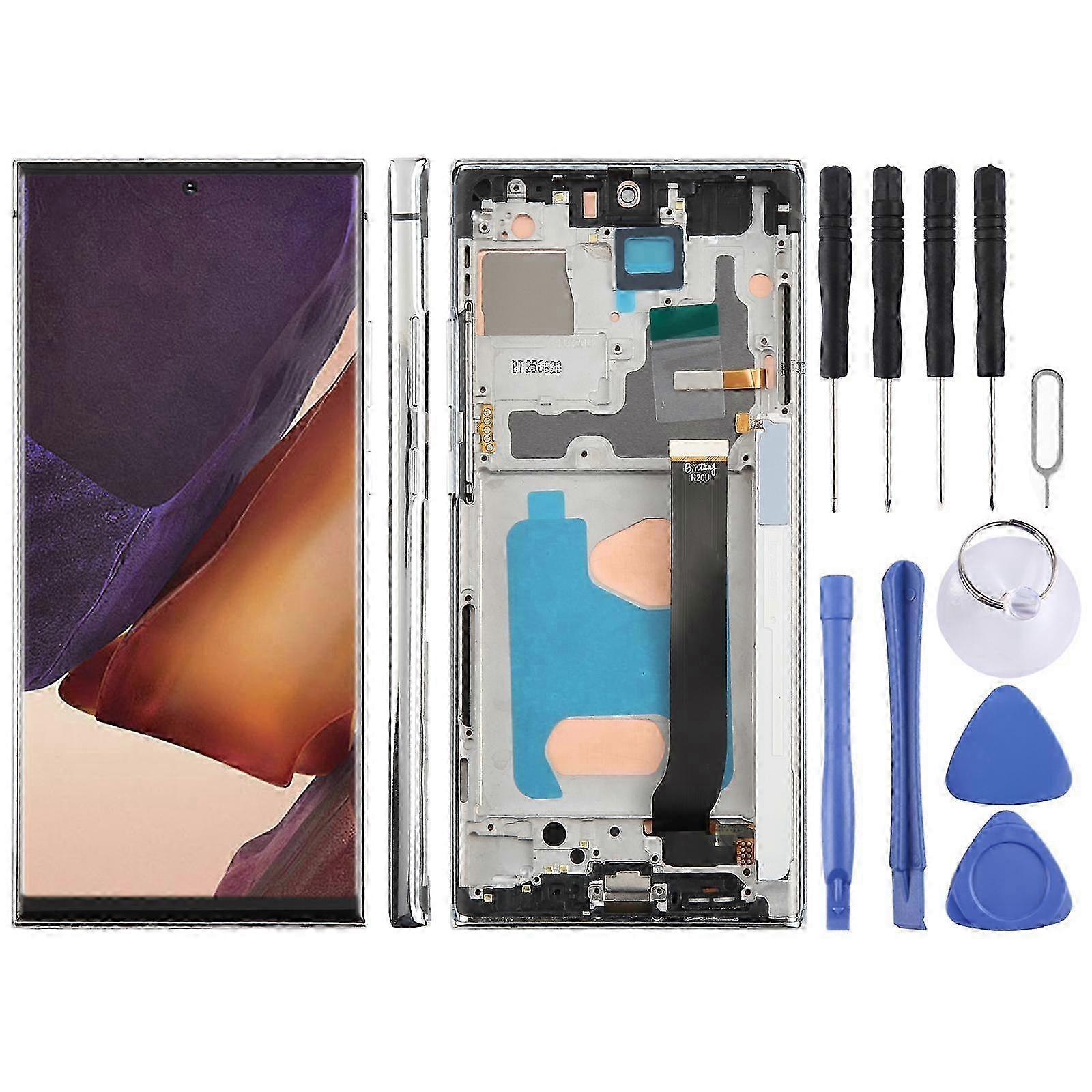 2025 Pour Samsung Galaxy Note20 Ultra SM-N986B 6,72 pouces TFT LCD Écran Numériseur Assemblage complet avec cadre, ne prenant pas en charge l’identification par empreinte digitale
