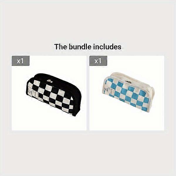 Large-capacity canvas pencil case, suitable for school and home