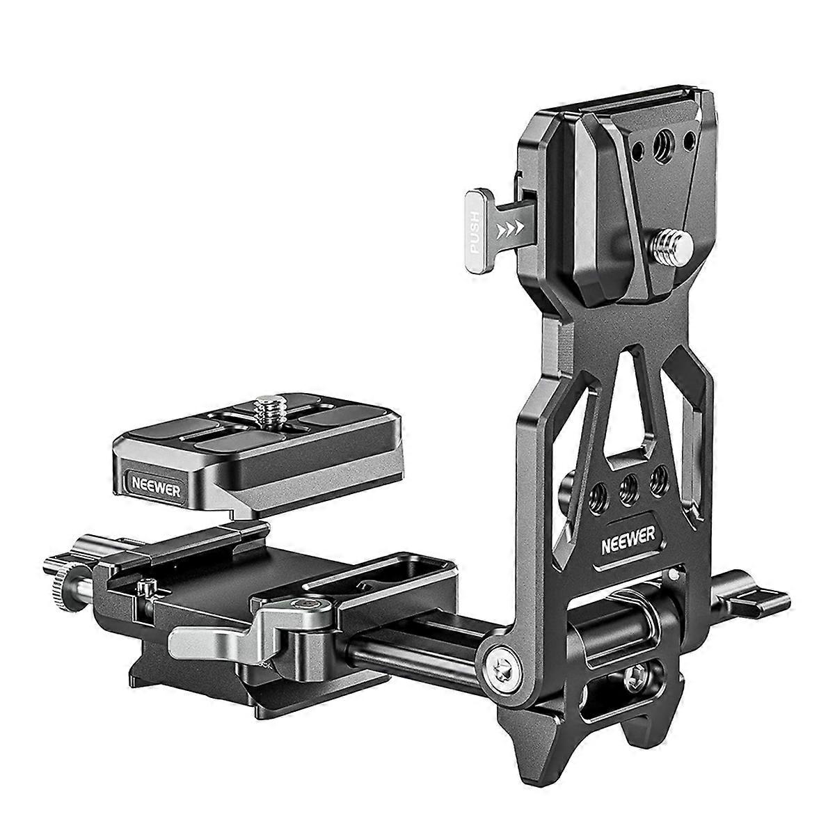 PS015 PRO Foldable V Mount Battery Plate with Arca Type Quick Release Plate, DSLR Camera Video Rig for RS4 RS3 Gimbal