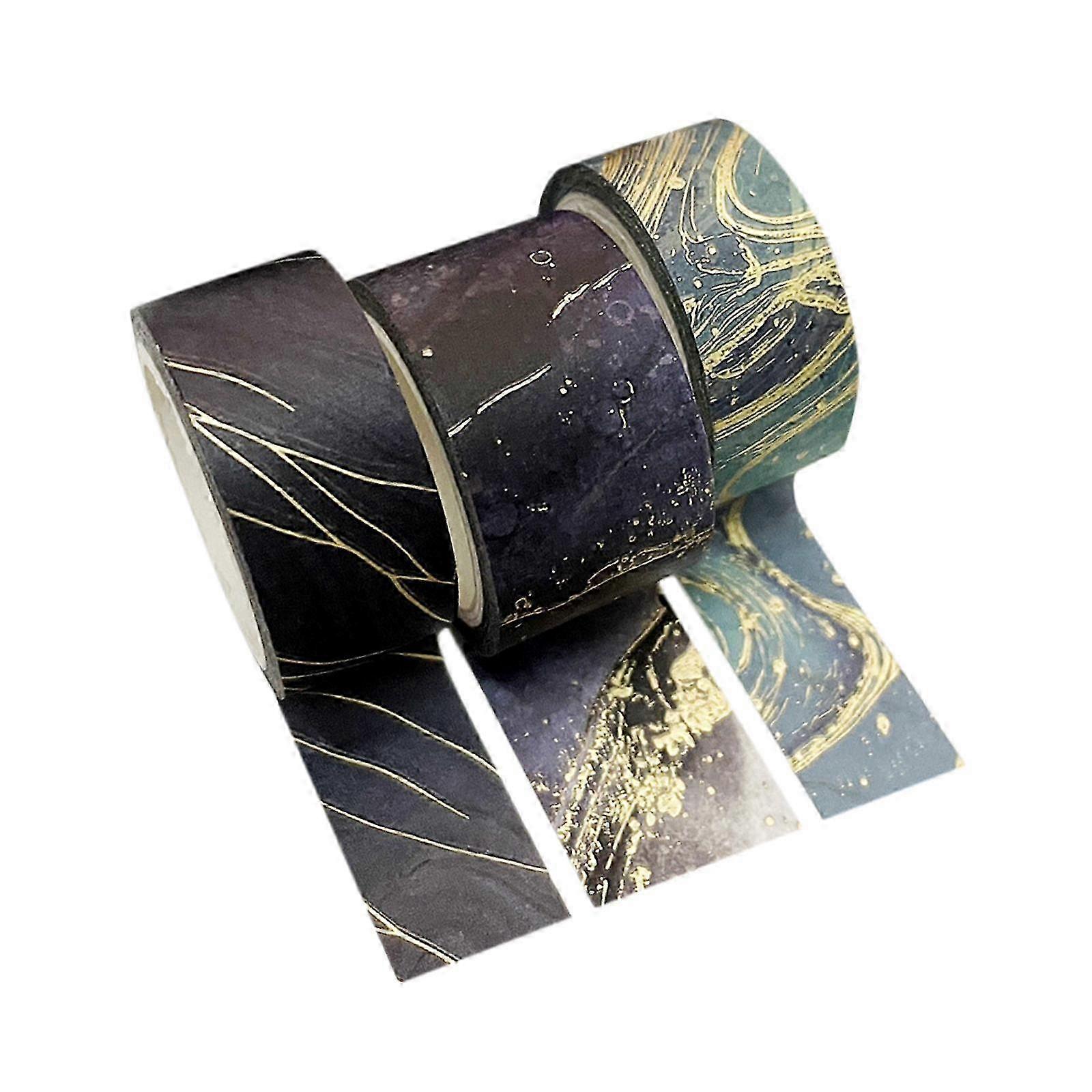 3 Rolls Washi Tape Set, Decorative Paper Masking Tape Sticker for Scrapbooking--Style C