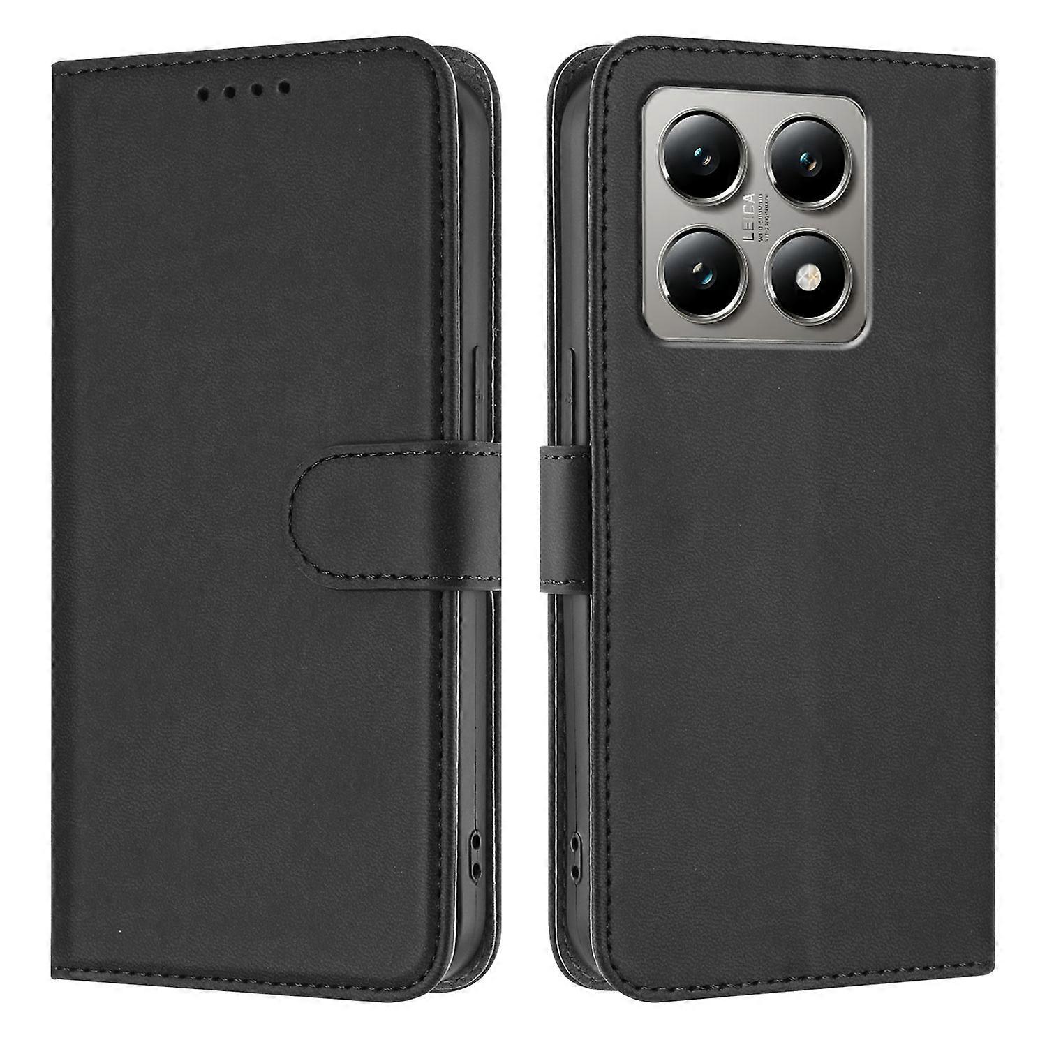 Compatible For Xiaomi 15T Leather Case Solid Color Phone Cover with Wallet