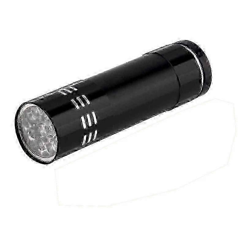 Mini Aluminum UV Flashlight, 9 LED Multifunction Torch Light