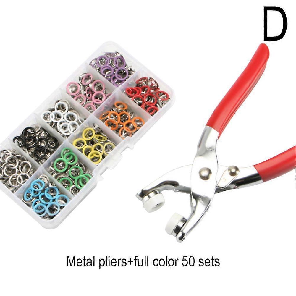 Professional Press Studs Pliers Snap Kit 3-9mm with Interchangeable Dies for Fabric and Leather