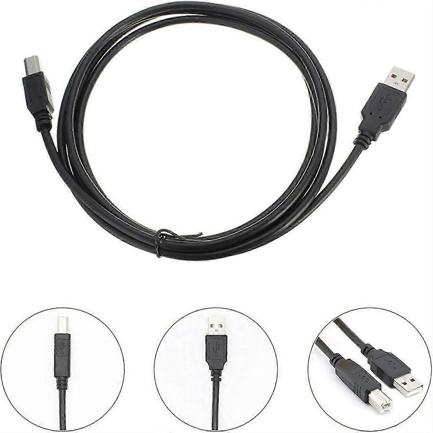 USB PC Computer Cable, Printer Cable, Suitable for Other Electronic Office Links Printer Data Cable Copier Scanner Cable