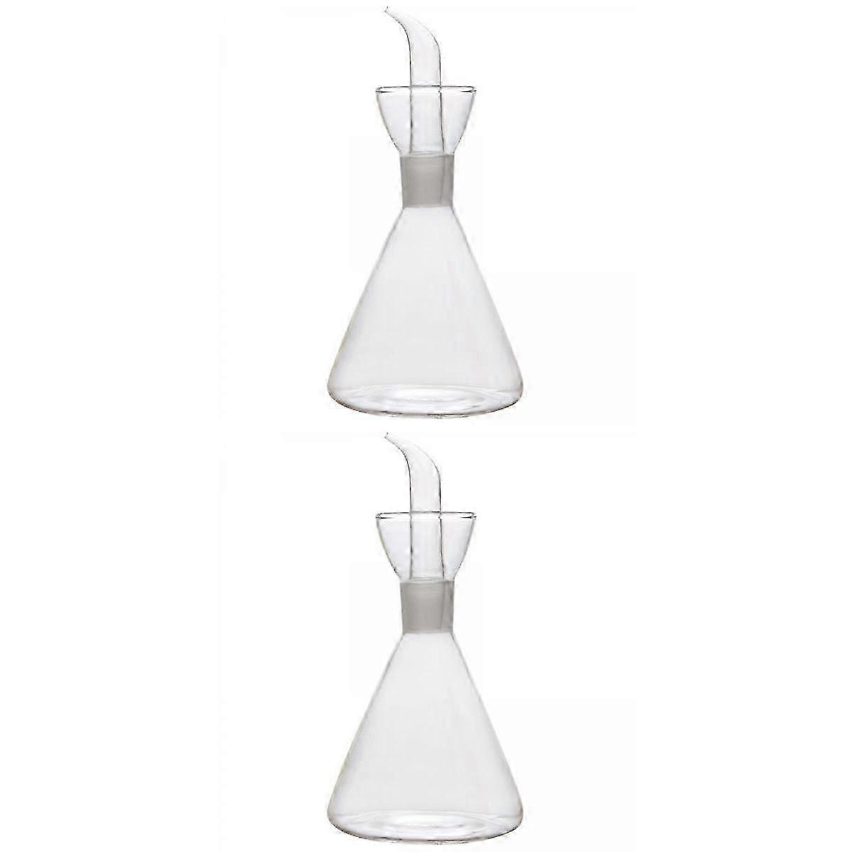 2x Glass Oil Vinegar Bottle Oil Container Storage Jars for Kitchen