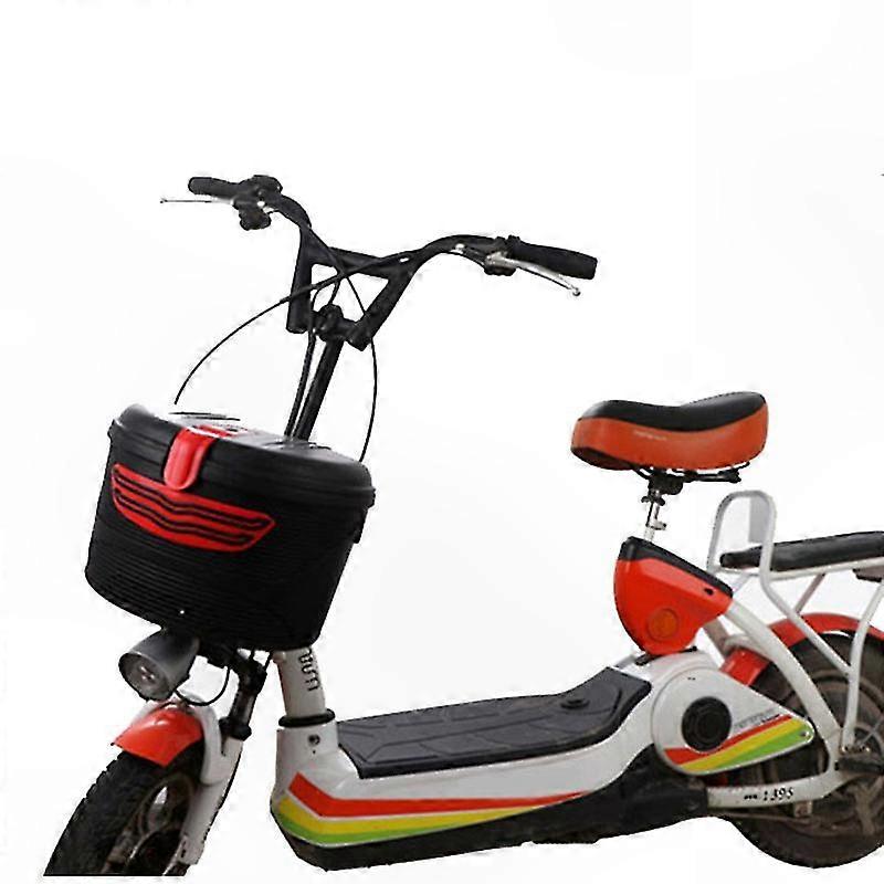 Secure Front Storage Basket for Foldable E-Scooters with Locking Feature