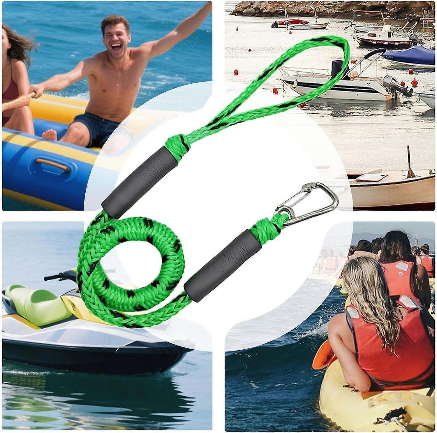 Boat Docking Lines With Loop, Loop Mooring Rope, Kayak Mooring Cord, Green Mooring Cord For Boats, Pontoon Watercraft