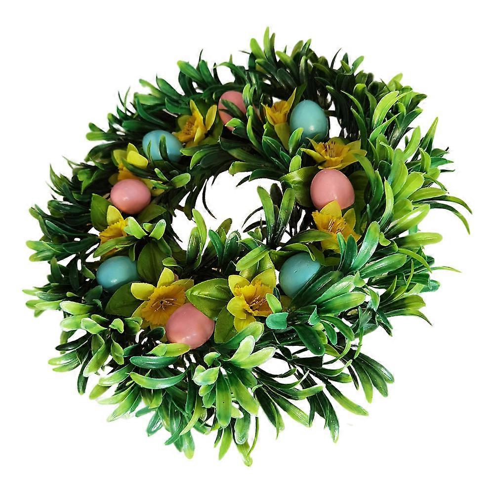 Festival Easter Wreath Pendant for Hanging Decor 2Pcs Assorted Color