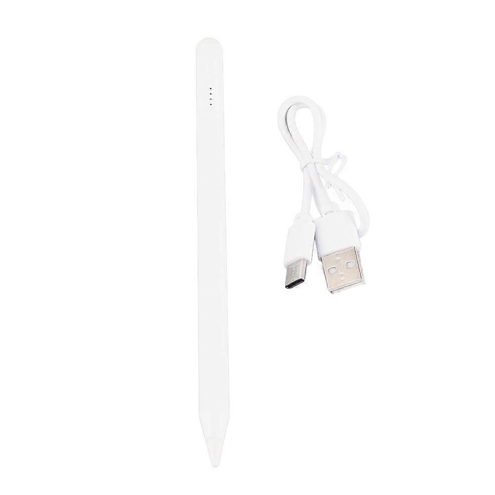 2259 Tablet Stylus Pen for IOS Tablet with 2 Replacement Tips Magnetic Adsorption USB Port Stylus Pen White