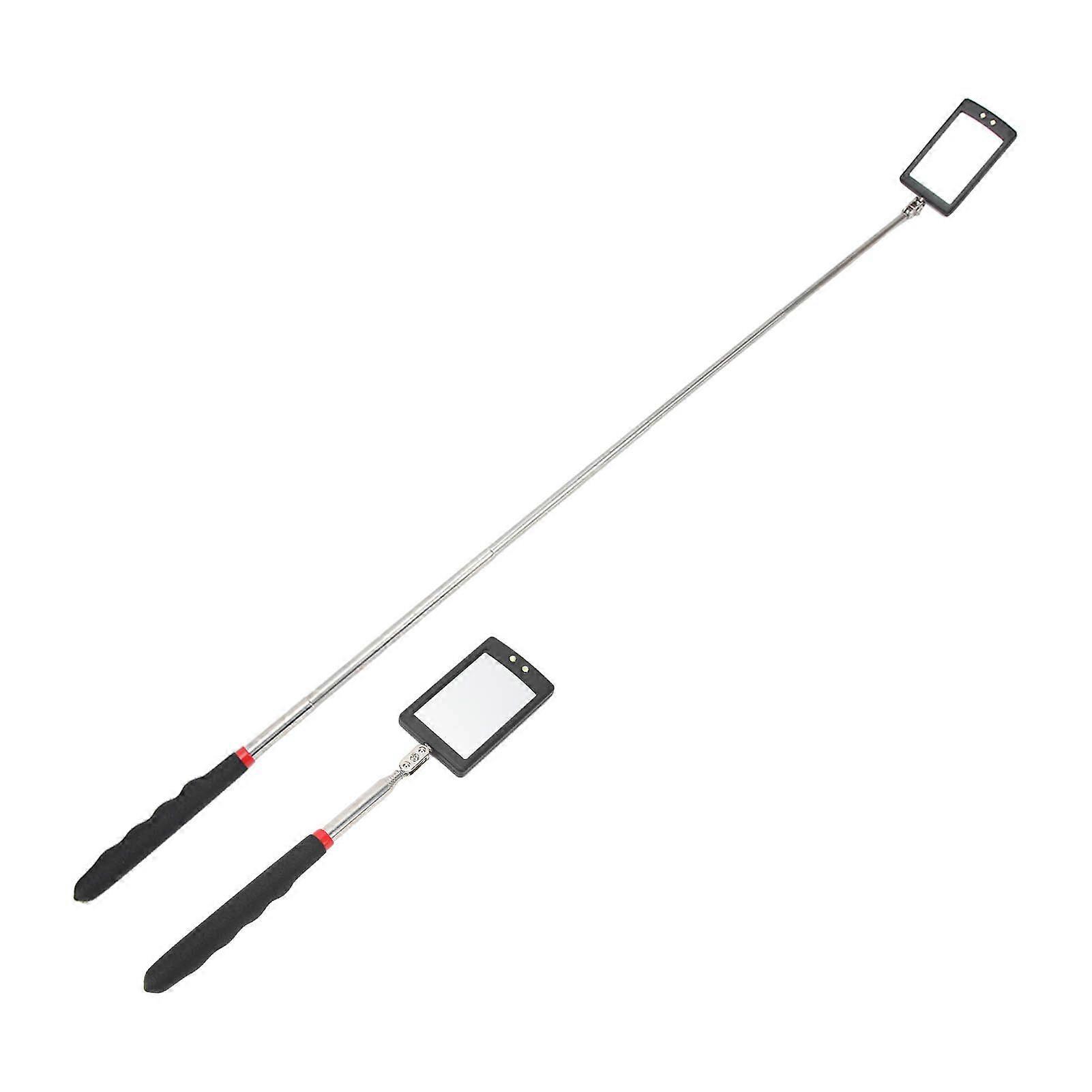 Telescopic Inspection Mirror LED Lighted 360 Degree Swivel for Automotive Mechanics Repair