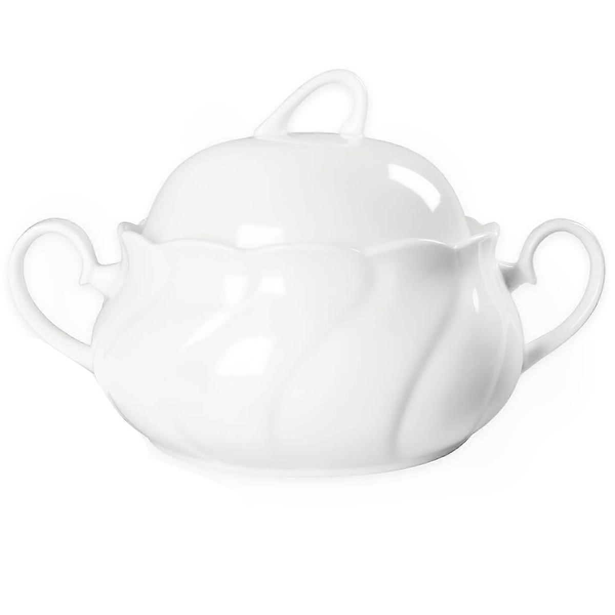 Ceramic Serving Soup Tureen Bowls with Lid Serving Tureen, Lovely Soup Pot, Microwave Dishwasher Sa