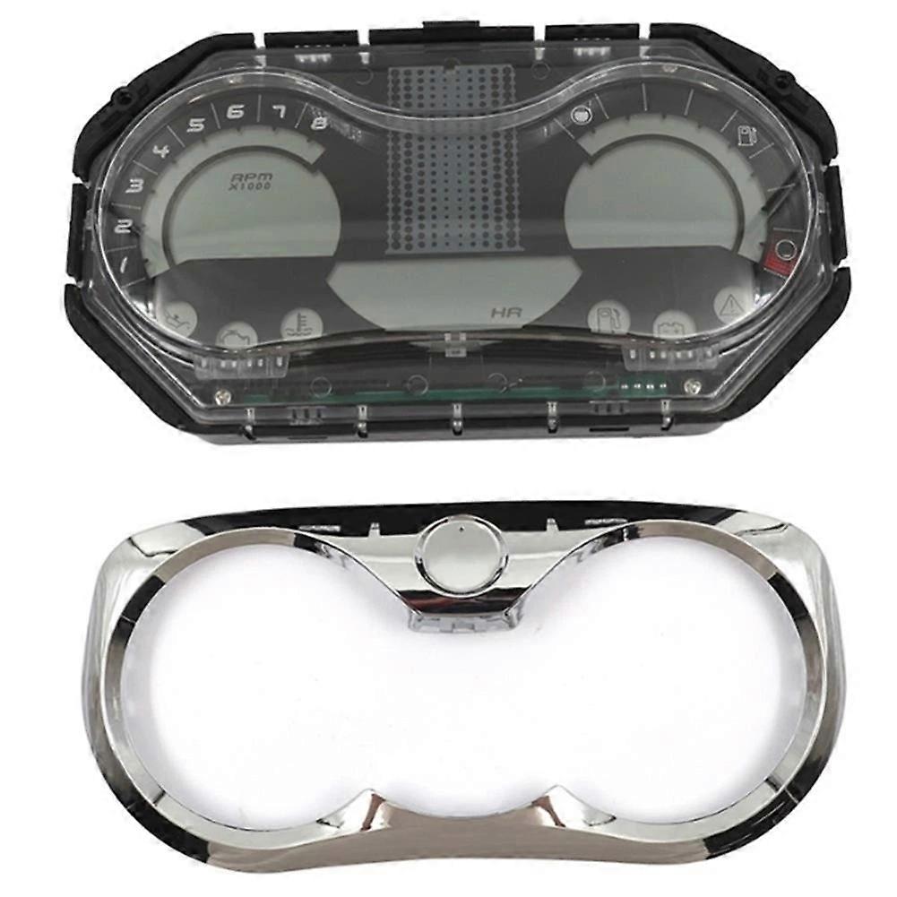 Speedometer Gauge Cluster with Chrome Bezel for