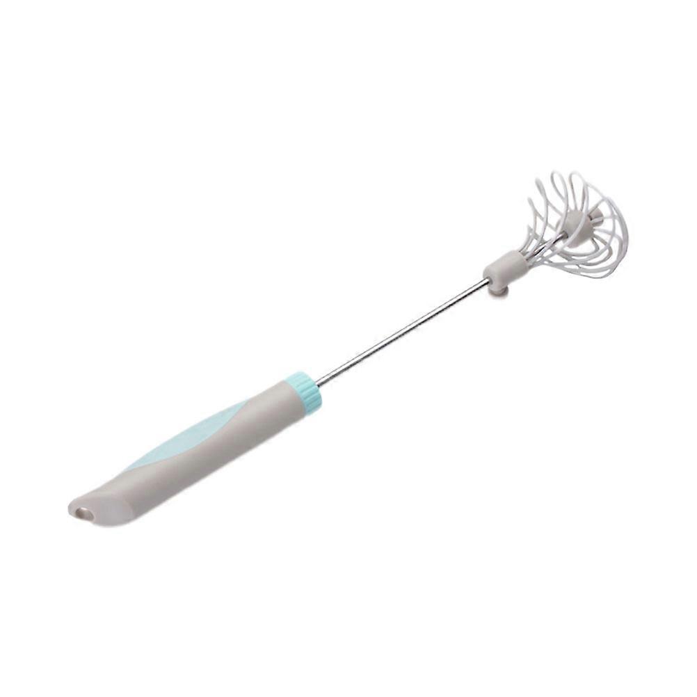 Household Egg Whisk Rotating Egg Beater for Kitchen Use 1Pcs Sky Blue