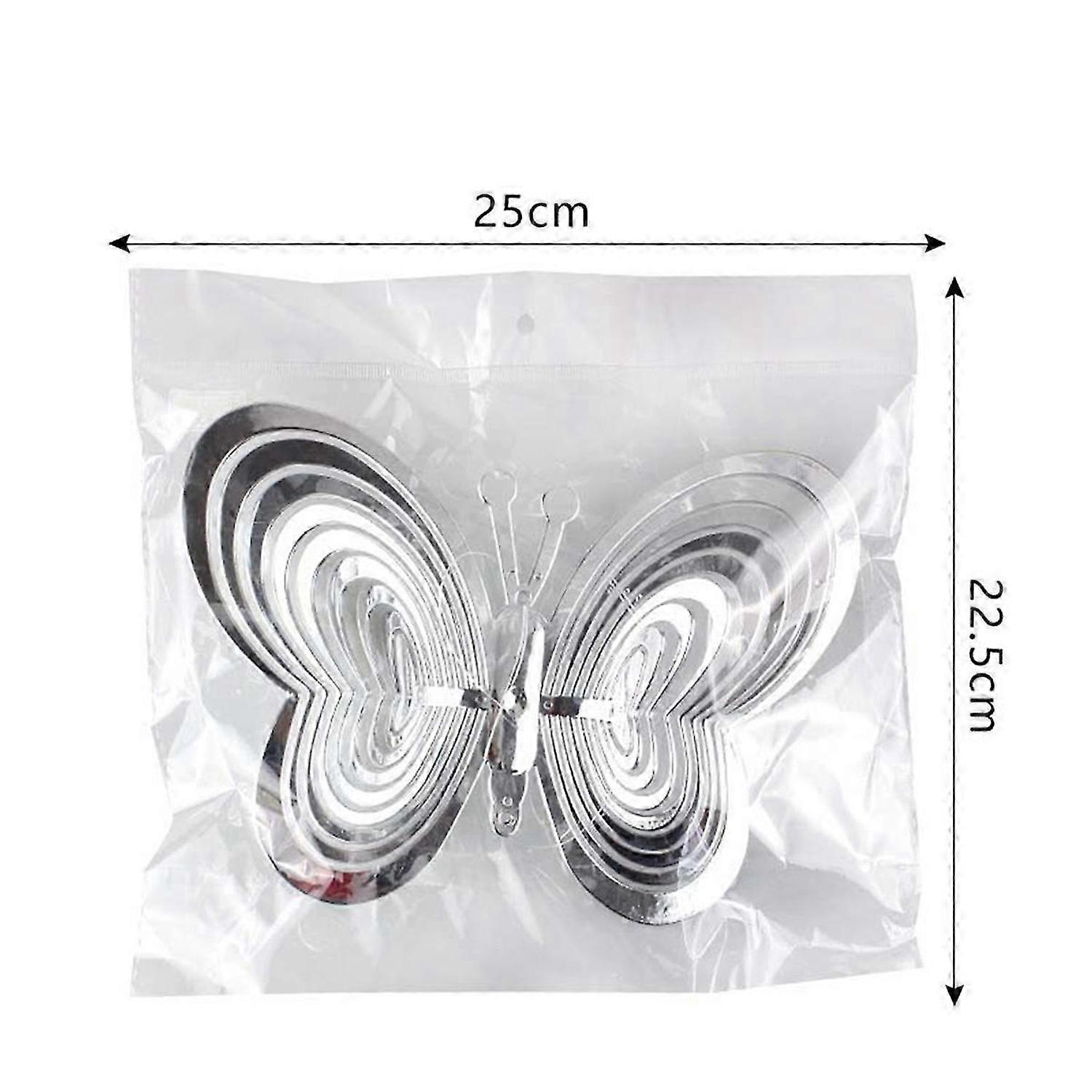 Butterfly Wind Spinners Hanging Ornaments Rotating Wind Chime E