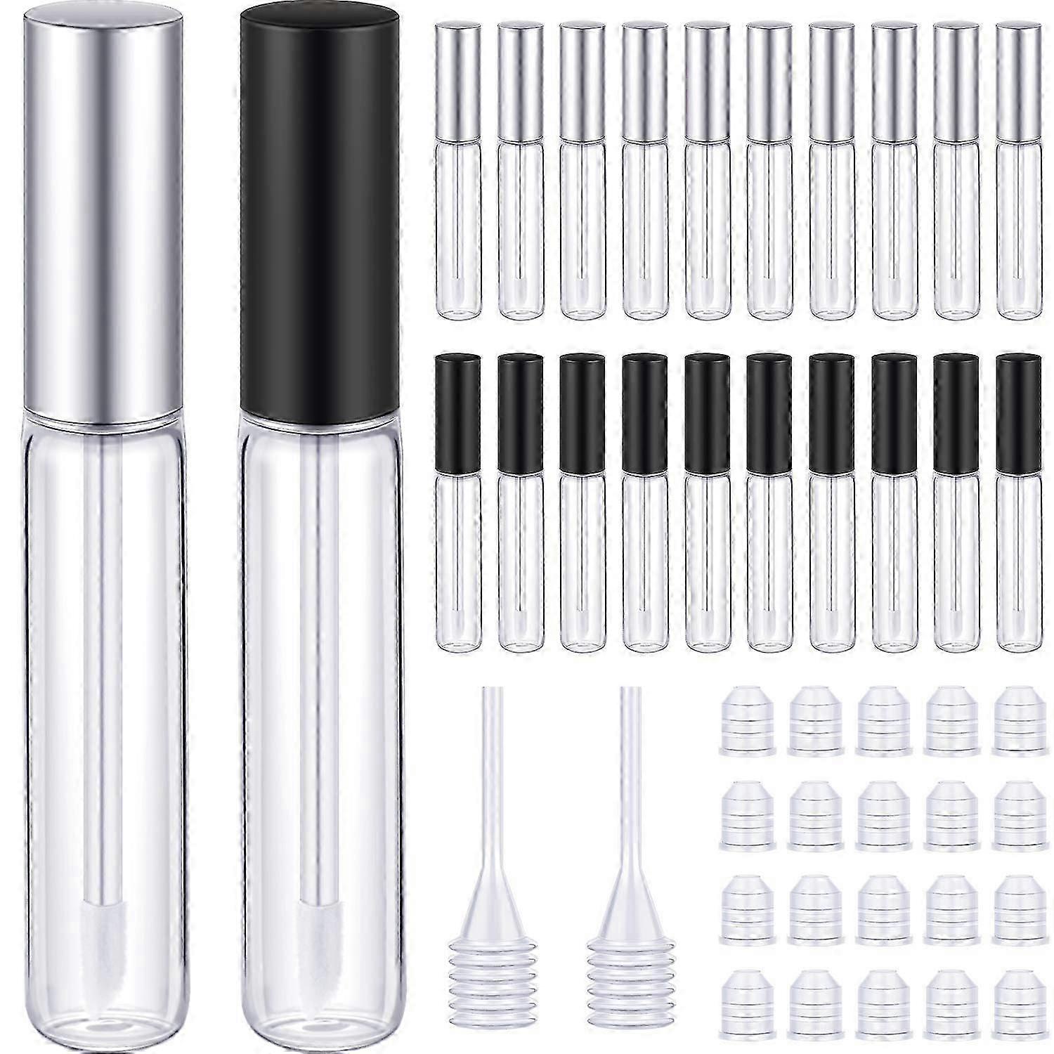 Lip Gloss Tubes Empty Lip Gloss Container Clear Silver 20Pcs 10ml