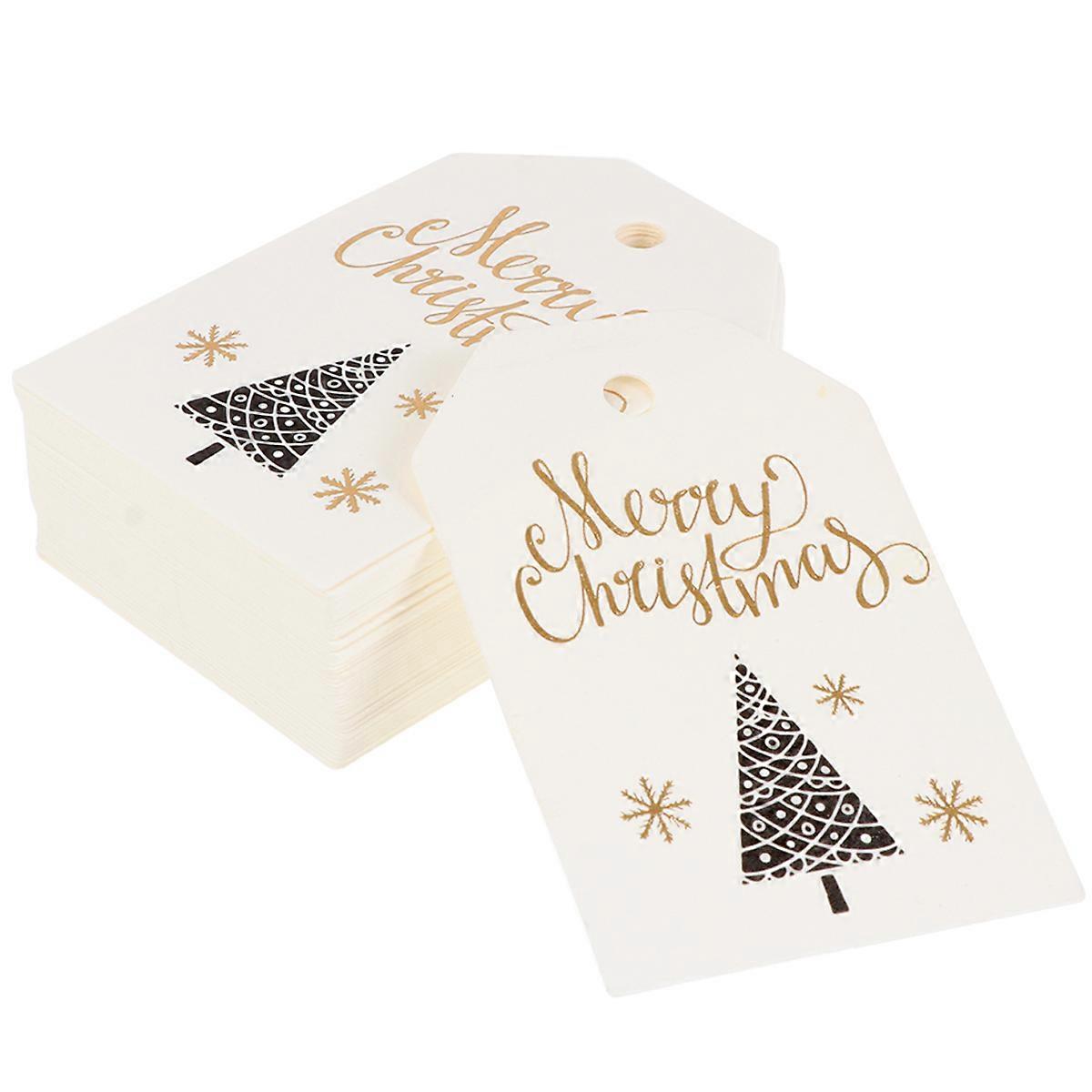 Gift Tag Christmas Tree Bookmarks for Decoration 100Pcs