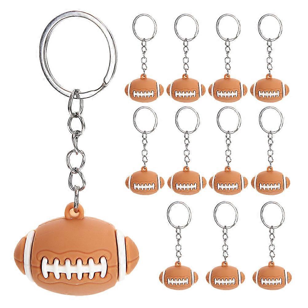 Rugby Keychain Creative Rugby Modeling Keychain Souvenir 36Pcs