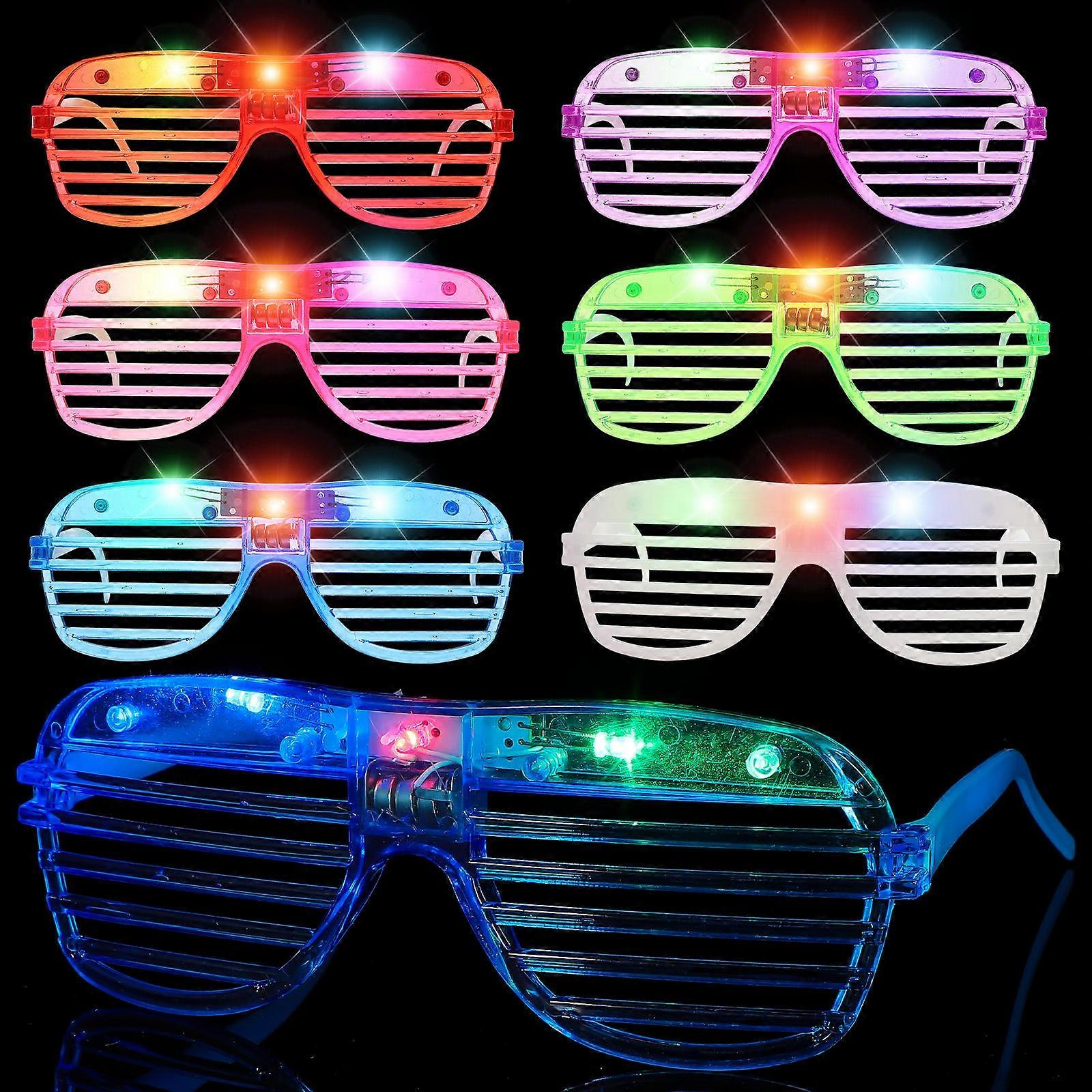 Plastic LED Grid Glasses Shutter Shades for Cosplay 12Pairs