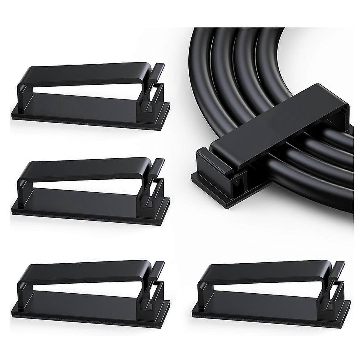 100Pcs Cable Management Self-Adhesive Cable Clips Cable Holder