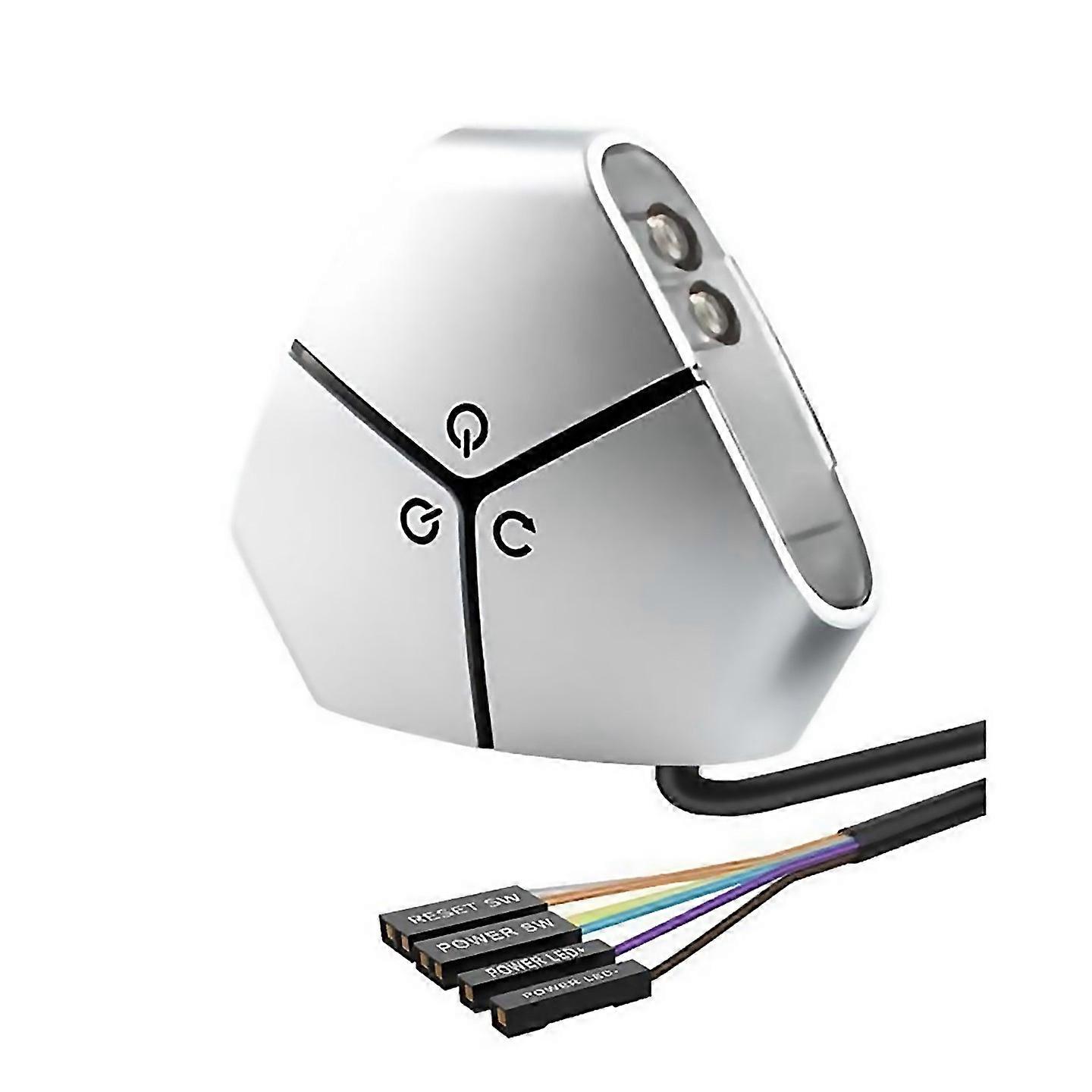 For Computer Desktop Switch Pc Power Onrestart Button Dual Usb