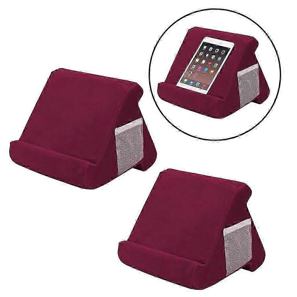 2 X Soft Pillow Stands For Tablet Book Reader Holder Rest Cushion Red
