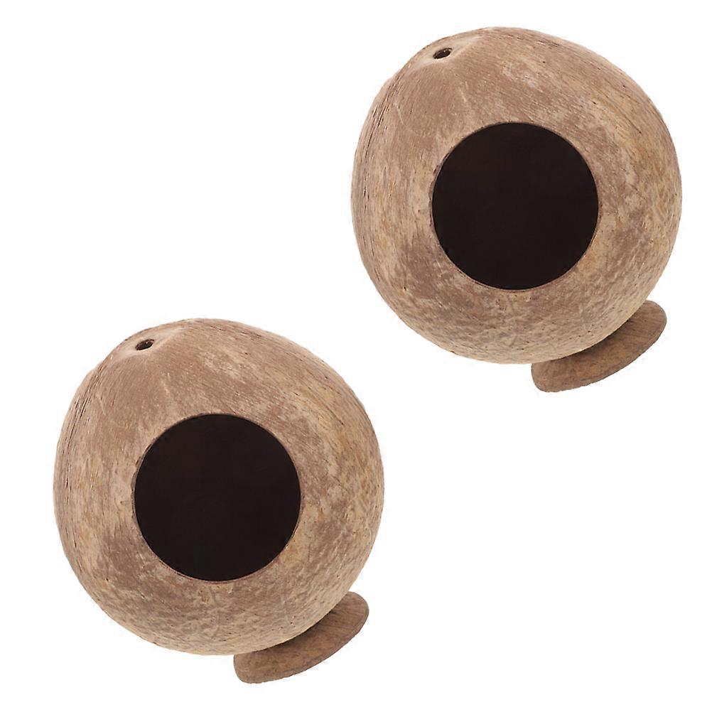 Guinea Pig Hideout Coconut Shell Hamster House for 4Pcs Pets